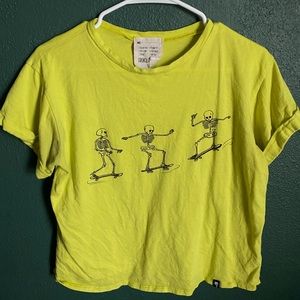French Pastry Bright Yellow Skeleton Shirt